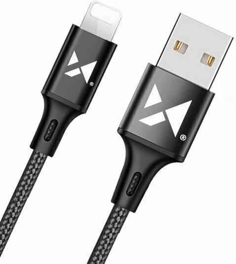 Wozinsky Braided USB-A to Lightning Cable Black 1m (WUC-L1B)