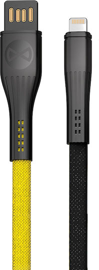 Forever Braided USB-A la Cablu Lightning Galben 1m