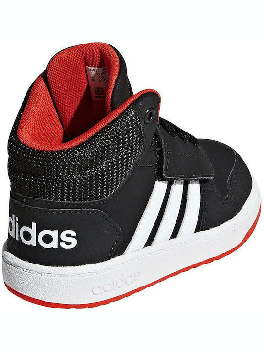 Hoops MID 2.0 I Αθλητικά Παιδικά Παπούτσια Μπάσκετ με Κορδόνια Core Black / Cloud White / Hi-res Red