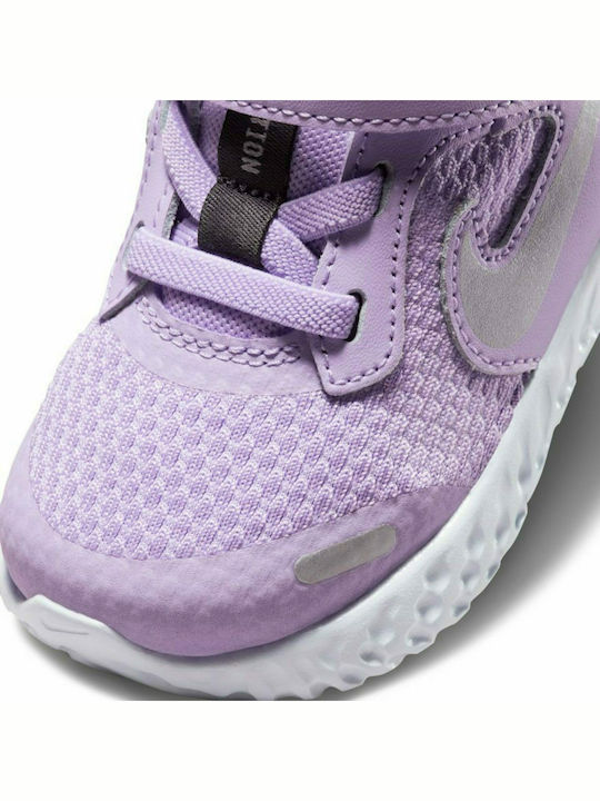 Revolution 5 Αθλητικά Παιδικά Παπούτσια Running με Σκρατς Lilac / Dark Smoke Grey / White / Metallic Silver