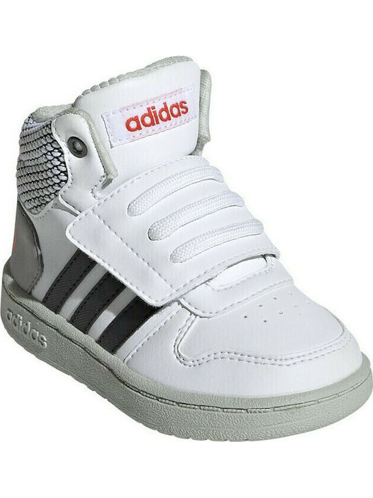 Hoops Mid 2.0 I Αθλητικά Παιδικά Παπούτσια Μπάσκετ με Σκρατς Λευκά