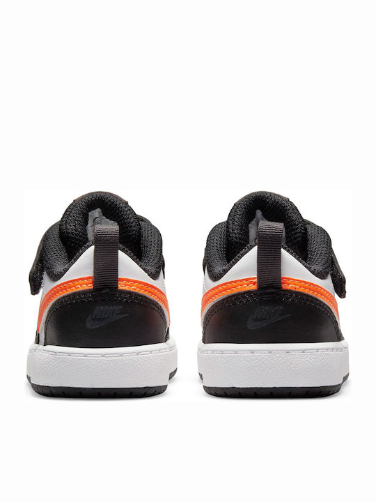 Court Borough Kids Sneakers with Hoop & Loop Closure White