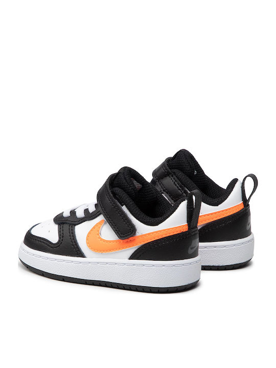 Court Borough Kids Sneakers with Hoop & Loop Closure White