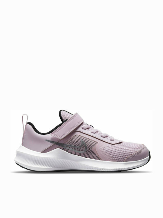 Downshifter Downshifter 11 Kids Sports Shoes Running with Hoop & Loop Closure Pink Foam / Metallic Silver / Black / White