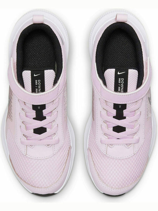 Downshifter Downshifter 11 Kids Sports Shoes Running with Hoop & Loop Closure Pink Foam / Metallic Silver / Black / White