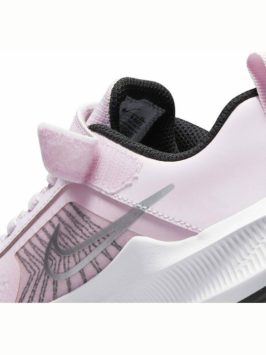 Downshifter Downshifter 11 Kids Sports Shoes Running with Hoop & Loop Closure Pink Foam / Metallic Silver / Black / White