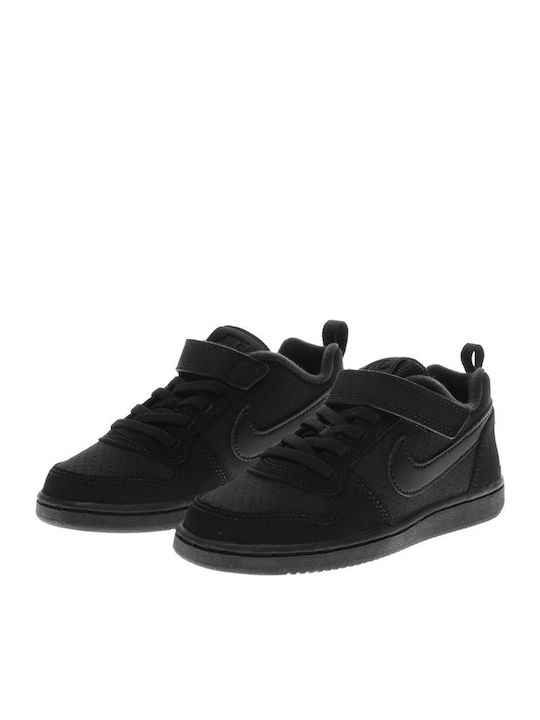 Court Court Borough PSV Kids Sports Shoes Basketball with Hoop & Loop Closure Black