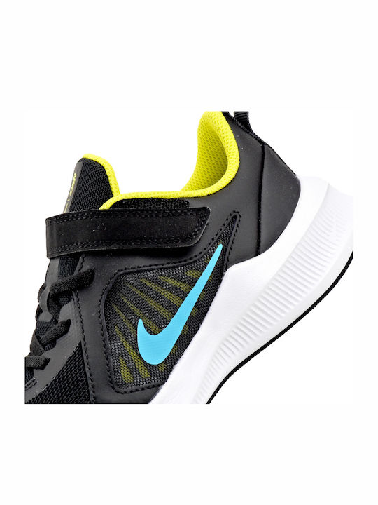 Downshifter Downshifter 10 Kids Sports Shoes Running with Hoop & Loop Closure Black / Chlorine Blue