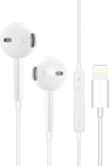 Moxom MX-WL32 Earbuds Handsfree with Lightning Connector White