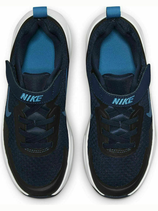 Wearallday PSV Kids Sports Shoes Running with Hoop & Loop Closure Navy Blue