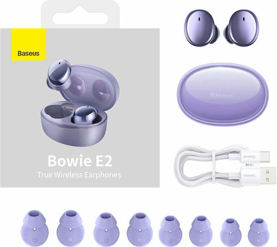 Baseus Bowie E2 In-ear Bluetooth Handsfree Earphones with Charging Case Purple