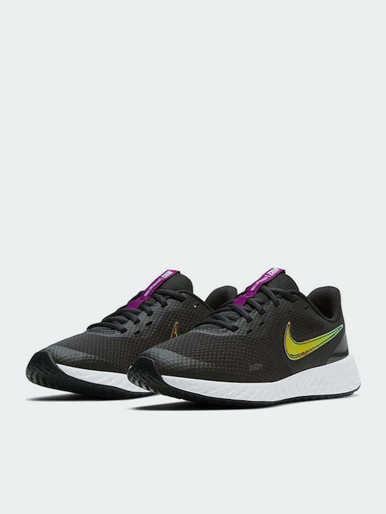 Revolution 5 Power Αθλητικά Παιδικά Παπούτσια Running με Κορδόνια Off Noir / Multi Color / Red Plum / White
