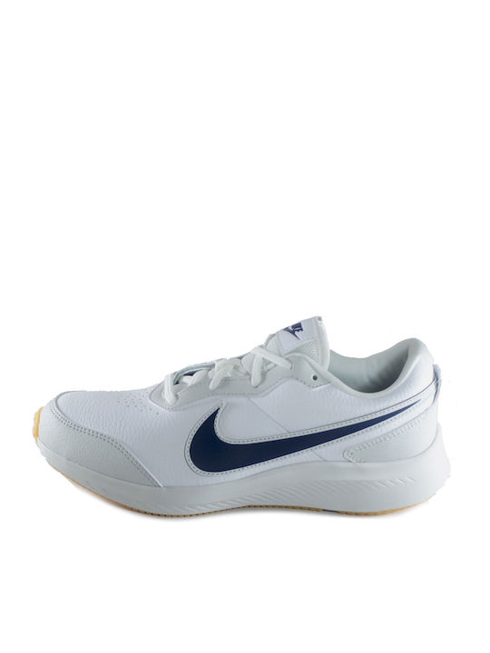 Varsity Leather GS Kids Sports Shoes Running with Laces White