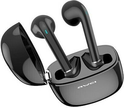 Awei T28 In-ear Bluetooth Handsfree Ακουστικά με Αντοχή στον Ιδρώτα και Θήκη Φόρτισης Μαύρα