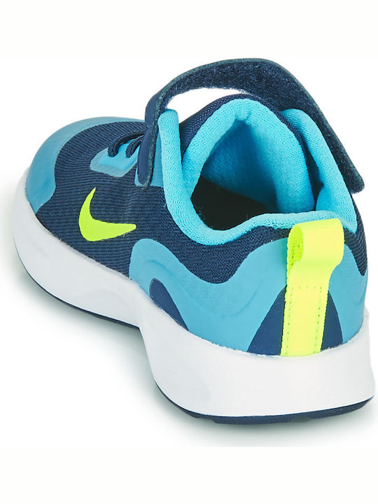 Wearallday Tdv Kids Sports Shoes Running with Hoop & Loop Closure Blue