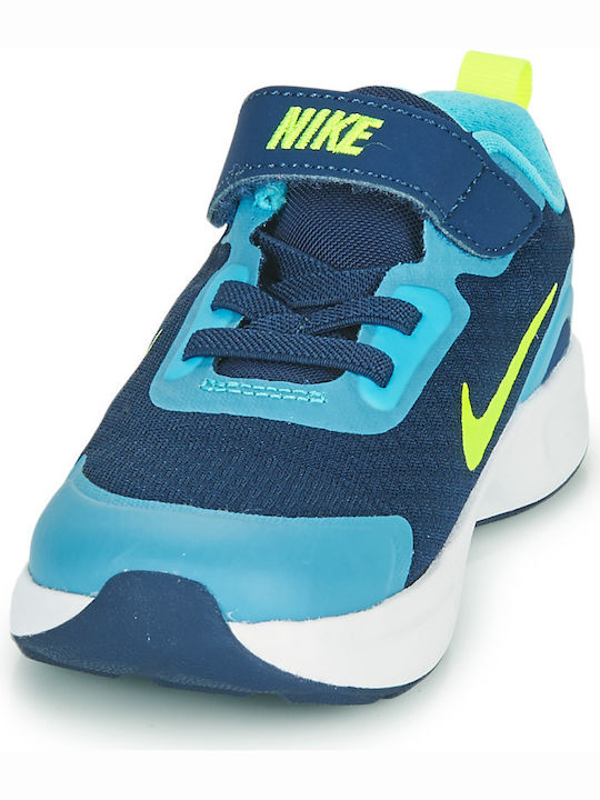Wearallday Tdv Kids Sports Shoes Running with Hoop & Loop Closure Blue