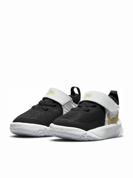Team Hustle D 10 Αθλητικά Παιδικά Παπούτσια Running με Σκρατς Black / Metallic Gold / White / Photon Dust
