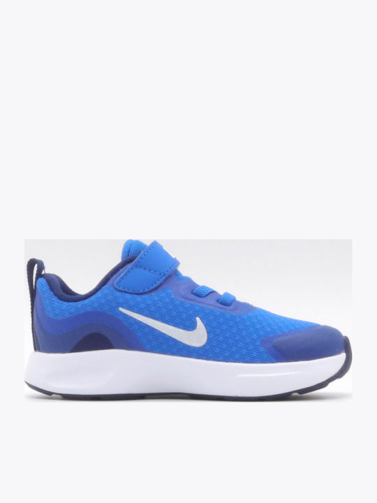 Wearallday Td Kids Sports Shoes Running with Hoop & Loop Closure Blue