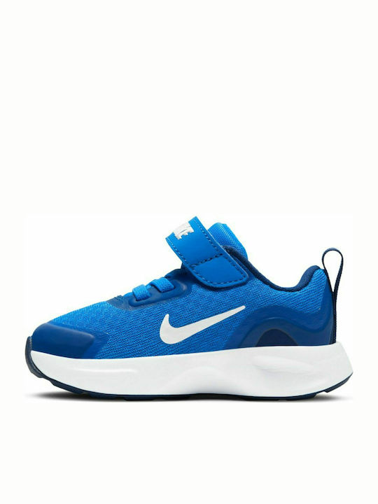 Wearallday Td Kids Sports Shoes Running with Hoop & Loop Closure Blue