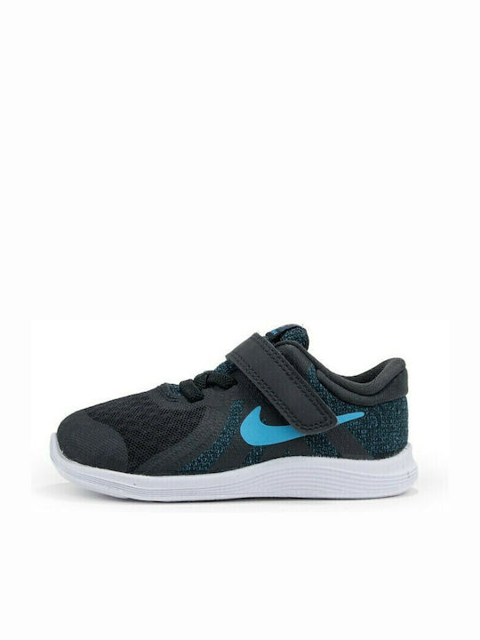 Revolution Revolution 4 Kids Sports Shoes Running with Hoop & Loop Closure Black