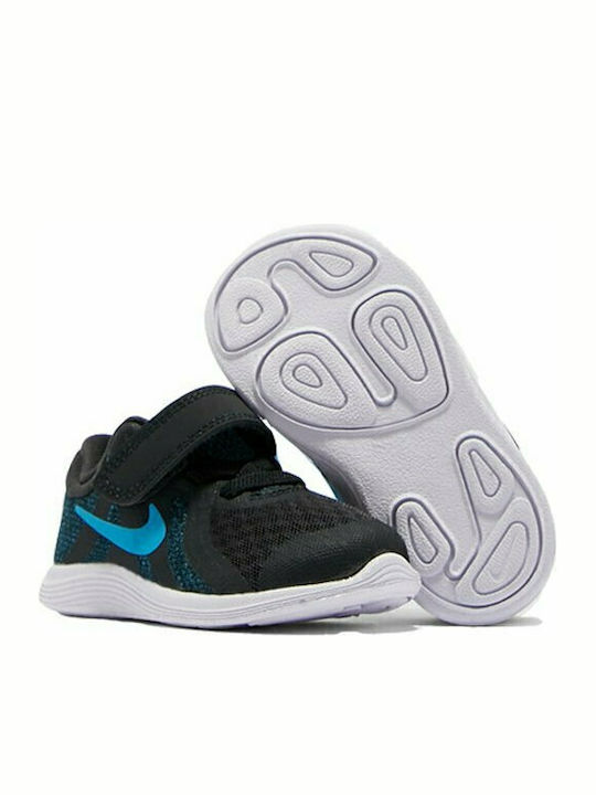 Revolution Revolution 4 Kids Sports Shoes Running with Hoop & Loop Closure Black