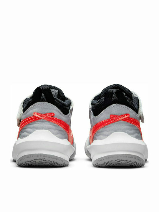 Hustle Hustle 10 Kids Sports Shoes Running with Hoop & Loop Closure Gray