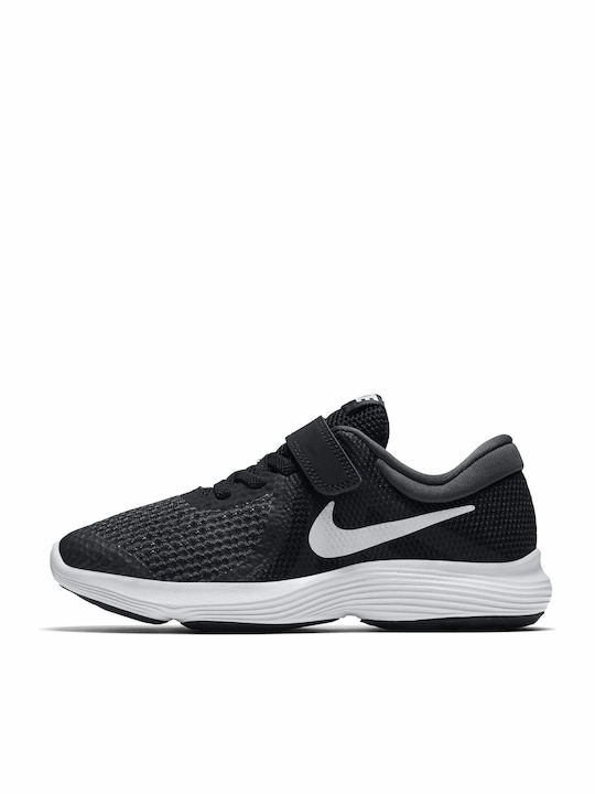 Revolution Revolution 4 PSV Kids Sports Shoes Running with Hoop & Loop Closure Black / White / Anthracite