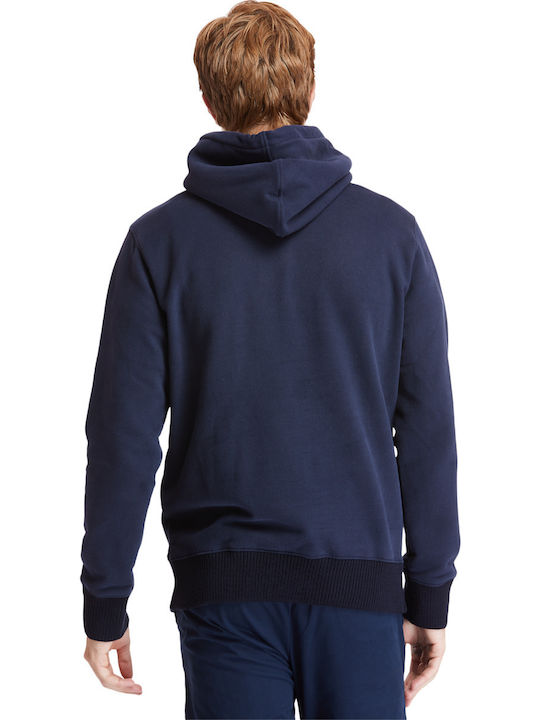 Timberland Men's Sweatshirt with Hood and Pockets Navy Blue TB0A2CQD433