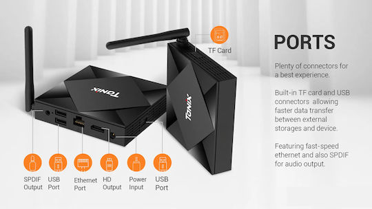 Tanix TV Box TX6s 8K UHD with WiFi USB 2.0 4GB RAM and 32GB Storage Space with Operating System Android 10.0