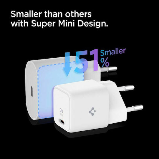 Spigen Φορτιστής Χωρίς Καλώδιο με Θύρα USB-C 25W Λευκός (ArcStation)