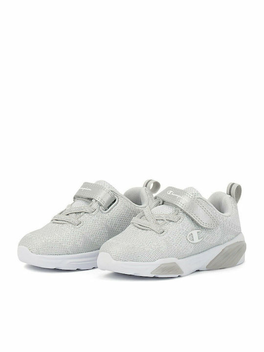 Wave Παιδικά Sneakers με Σκρατς & Φωτάκια Γκρι