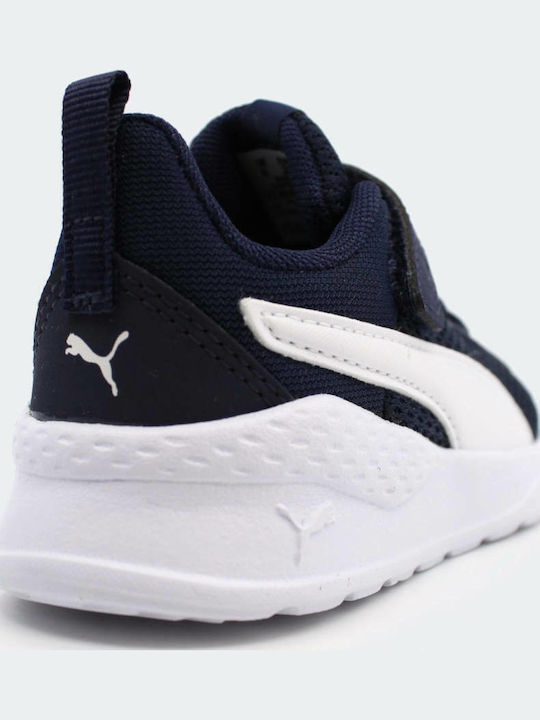 Anzarun Lite Kids Sports Shoes Running with Hoop & Loop Closure Navy Blue