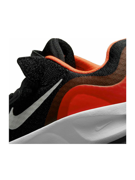 Wearallday PS Kids Sports Shoes Running with Hoop & Loop Closure Black
