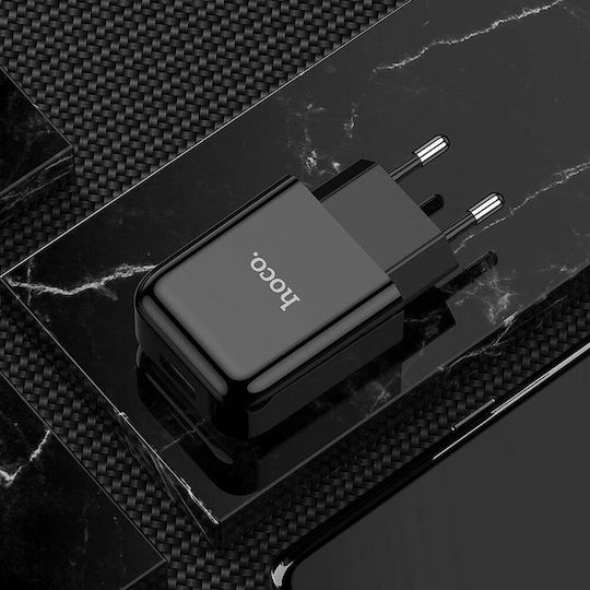 Hoco Ladegerät ohne Kabel mit USB-A Anschluss Schwarzs (N2 Vigour)