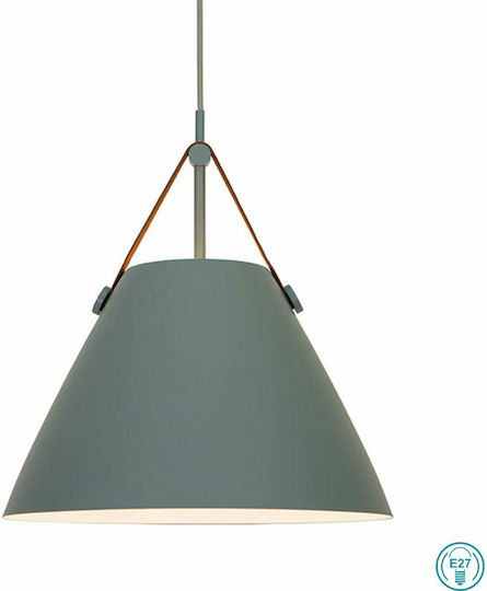 Viokef Hector Pendant Light Gray Bell with Socket E27 35x350x30cm