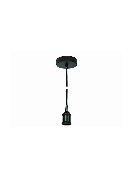 VK Lighting Pendant Light Black with Socket E27 5x8cm
