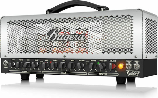 Bugera T50 Infinium Λαμπάτη Κεφαλή Ηλεκτρικής Κιθάρας 50W Ασημί