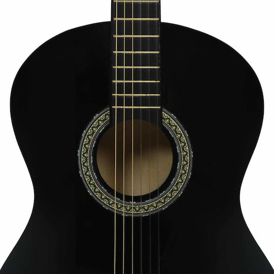 vidaXL Κλασική Κιθάρα 4/4 Set Black