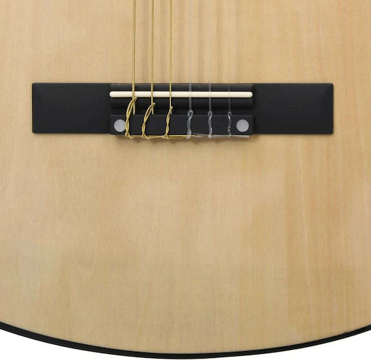 vidaXL Κλασική Κιθάρα 4/4 Set Light Wood