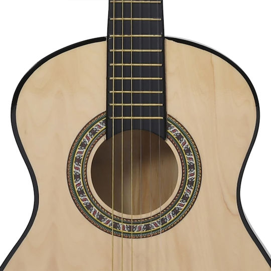 vidaXL Klassisch Gitarre 1/2 für Kinder mit Tasche Helles Holz