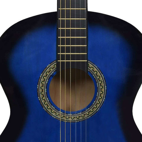 vidaXL Classical Guitar 4/4 with Bag Blue