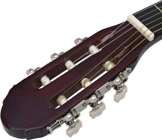 vidaXL Κλασική Κιθάρα 4/4 Classical Beginner 39" with Bag Dark Wood