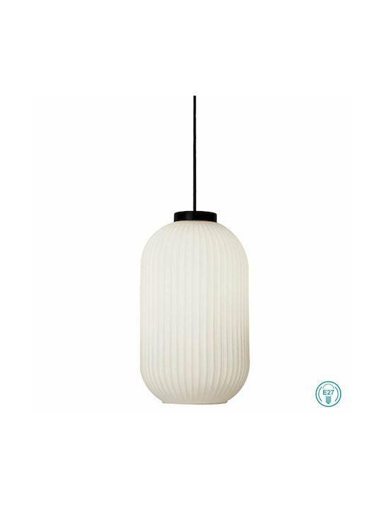 Viokef Astor Pendant Light White with Socket E27 20x200x33cm