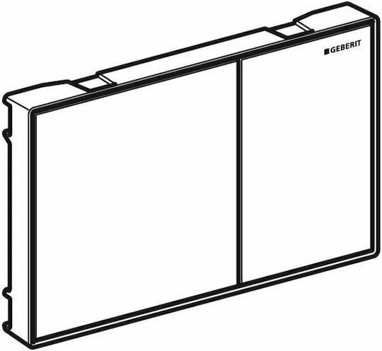 Geberit Sigma 60 Плочка за котлонче Двойно промиване Inox Браширана Хром