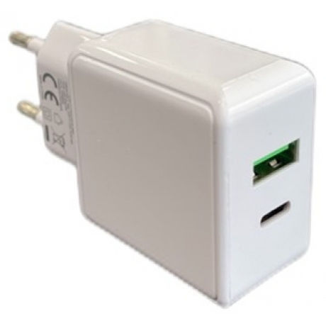 GRAB N GO Φορτιστής Χωρίς Καλώδιο με Θύρα USB-A και Θύρα USB-C 20W Λευκός (GNG270)