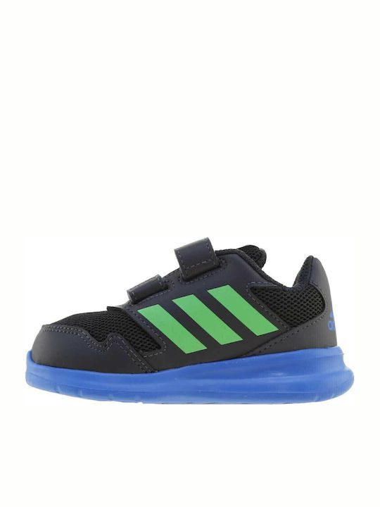 Altarun Altarun Kids Sports Shoes Running with Hoop & Loop Closure Carbon / Vivid Green / Bright Blue
