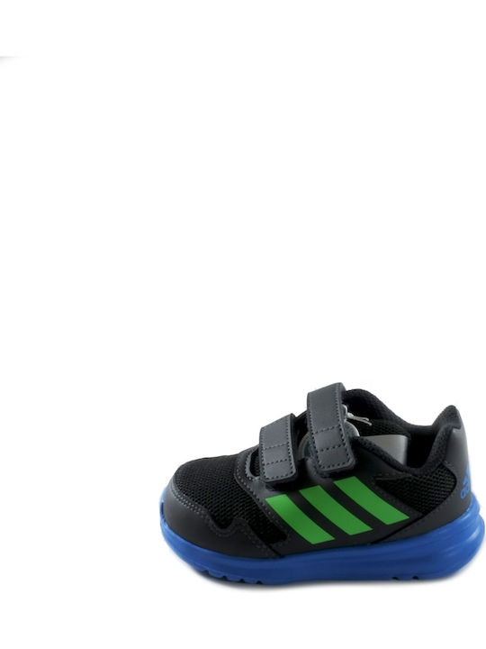 Altarun Altarun Kids Sports Shoes Running with Hoop & Loop Closure Carbon / Vivid Green / Bright Blue