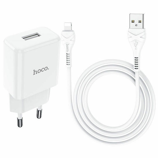 Hoco Încărcător cu Port USB-A și Cablu Lightning Albς (N9 Especial)