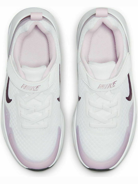 Wearallday Kids Sports Shoes Running with Hoop & Loop Closure White