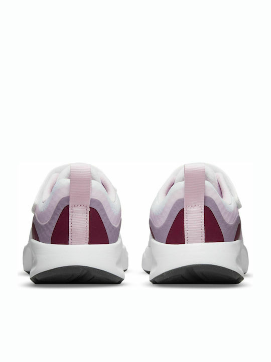 Wearallday Kids Sports Shoes Running with Hoop & Loop Closure White